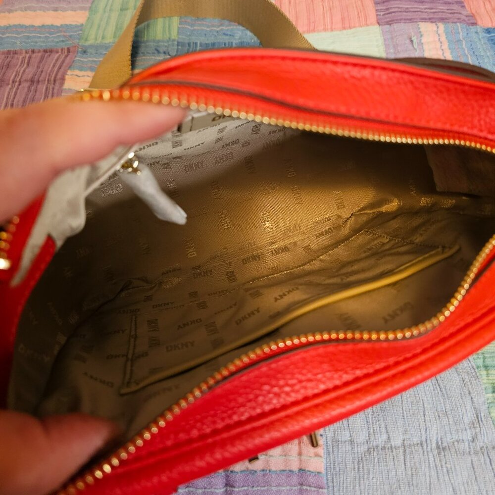 DKNY Penelope Small Flap Crossbody - Chili, NWT - Picture 9 of 10
